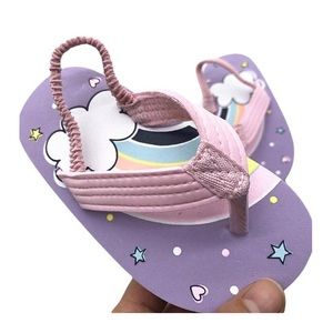 Toddler Kids Girls Boys Flip Flops  Cartoon Pattern Slippers for Beach and Pool